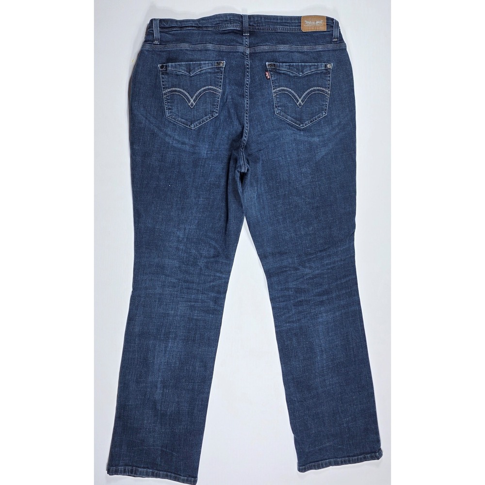 Levis 580 Defined Waist Straight Leg Jeans Women's 18W M Dark Wash - Picture 2 of 11